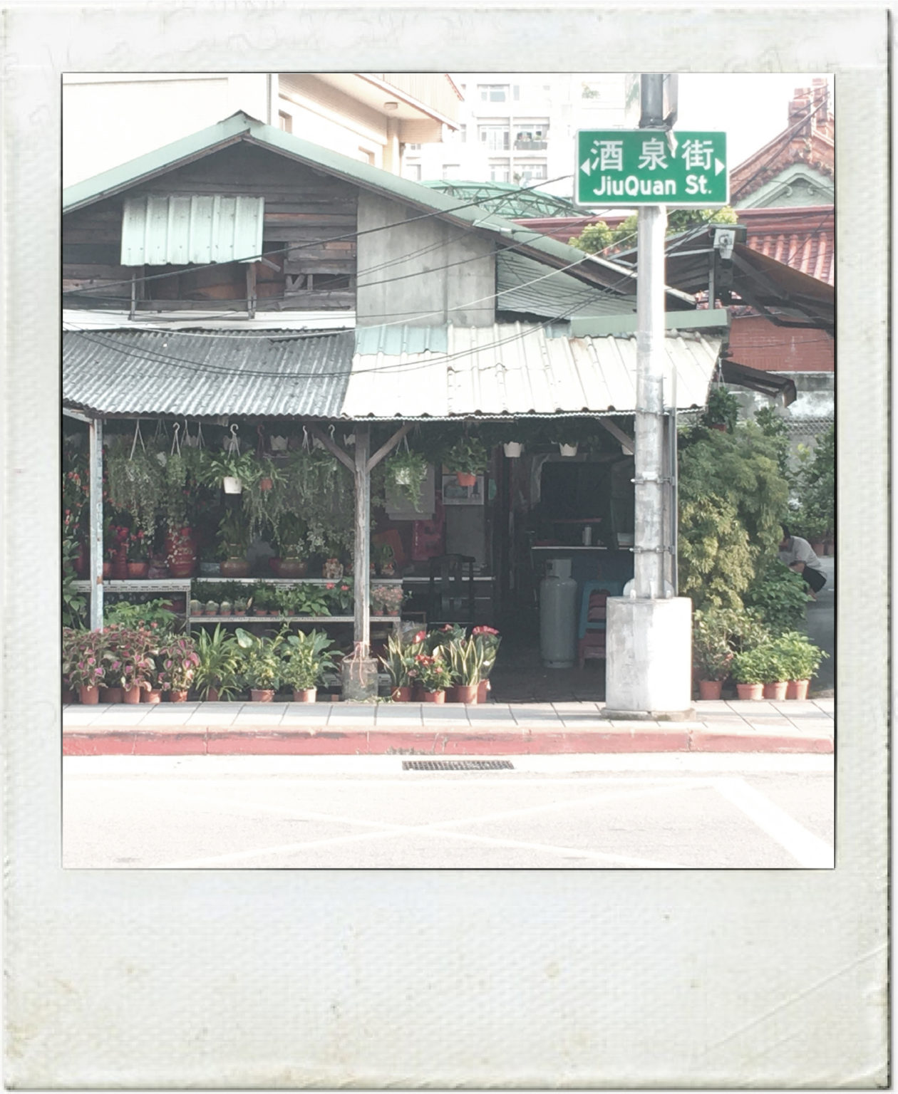 酒泉街花市位於與迪化街交會處於1987年後搬遷至內湖來源彭雅倫